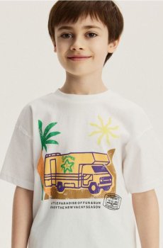 Reserved - Футболка з принтом - кремовий - 965IS-01X