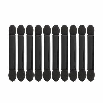 Набор аппликаторов для теней Cosmo Shop двусторонний, 5.5 см, черный, ручка черная, 10 шт (CS11B)