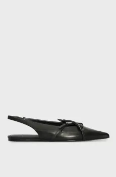 Женские черные кожаные слингбэки Walda Черный 36 PRPY PRSLT6041W
