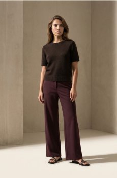 Светрова блузка з домішкою вовни - dark grey jeans