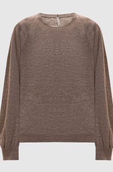 Розовый джемпер из кашемира, шелка и льна