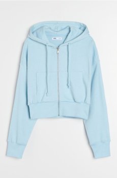 Худі на блискавці - блакитний