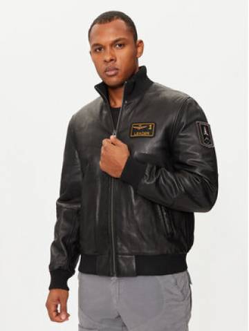 Aeronautica Militare Шкіряна куртка 242PN949PL249 Чорний Regular Fit Aeronautica Militare Шкіряна куртка 242PN949PL249 Чорний Regular Fit