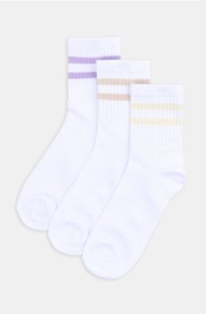 Довгі смугасті шкарпетки 3 pack - білий