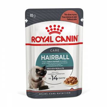 Влажный корм для взрослых кошек Royal Canin Hairball Care кусочки в соусе, для выведения комков шерсти, 85 г (4158001)