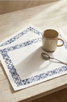 Серветки-підкладки на стіл з декоративною рамкою 2 pack - темно-синій