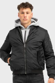 Мужской черный бомбер CLIFTON ALL SEASONS Черный L Lonsdale 115482