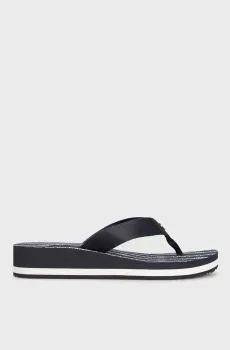 Женские темно-синие вьетнамки IM TH CHAINPRINT MIDWEDGE SANDAL Синий 37 Tommy Hilfiger FW0FW08527