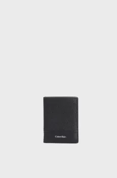 Мужской черный кожаный кошелек CK MUST BIFOLD 10CC Черный ONESIZE Calvin Klein K50K512679