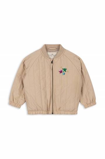 Детская куртка-бомбер Konges Sløjd JUNO SEQUIN BOMBER JACKET цвет бежевый KS101250 Детская куртка-бомбер Konges Sløjd JUNO SEQUIN BOMBER JACKET цвет бежевый KS101250