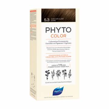Безаммиачная крем-краска для волос Phyto PhytoColor Coloration Permanente 5.3 Светлый шатен золотистый, 112 мл Безаммиачная крем-краска для волос Phyto PhytoColor Coloration Permanente 5.3 Светлый шатен золотистый, 112 мл