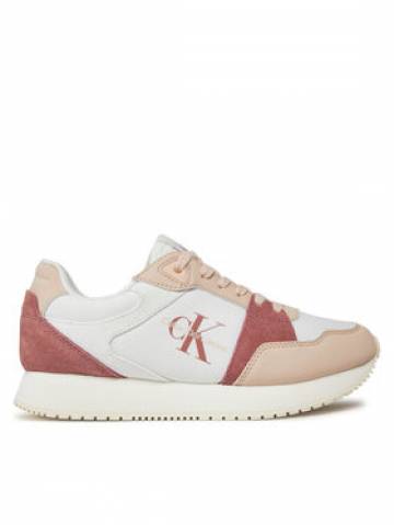 Calvin Klein Jeans Снікерcи Runner Low Lace Mix Ml Btw YW0YW01436 Білий Calvin Klein Jeans Снікерcи Runner Low Lace Mix Ml Btw YW0YW01436 Білий