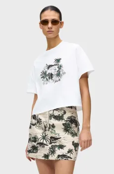 Женская белая футболка VILLA PRINT Белый XS Karl Lagerfeld B2W17012