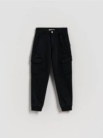 Reserved - Джогери з ланцюжком - чорний - 610FM-99X