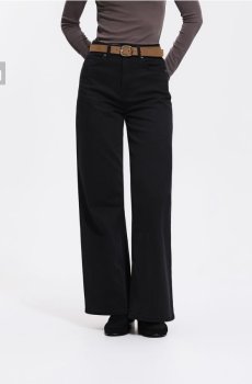 Reserved - Джинси wide leg з додаванням ліоцелу - чорний - 514LC-99J