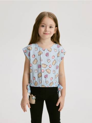 Reserved - GIRLS` BLOUSE - блідо-блакитний - 9944X-05X Reserved - GIRLS` BLOUSE - блідо-блакитний - 9944X-05X
