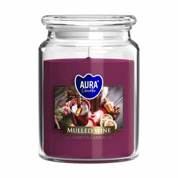 Ароматическая свеча в банке Bispol Scented Candle Aura Mulled Wine, 500 г (snd99-195)