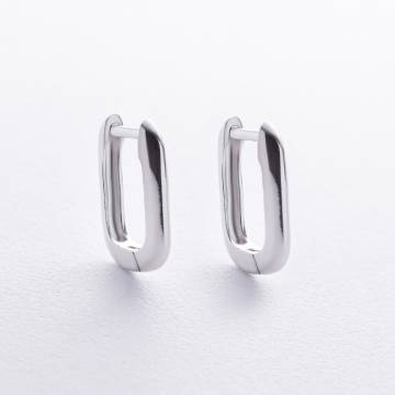 Серьги "Этель" в серебре 123349 Серьги "Этель" в серебре 123349