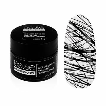 Гель-паутинка для дизайна ногтей Be.Se Professional Color 01 Черный, 5 г Гель-паутинка для дизайна ногтей Be.Se Professional Color 01 Черный, 5 г