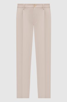 Бежевые брюки с шелком