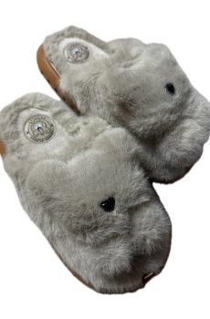 Женские комнатные тапочки Gemelli Медвежонок, открытые, бежевые, размер 36-37
