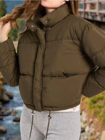 Квітована куртка puffer - жовто-зелений Квітована куртка puffer - жовто-зелений