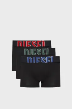 Мужские черные боксеры (3 шт) DAMIEN-D-POP Черный M Diesel A17743 0ENBQ