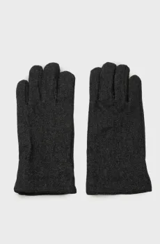 Мужские темно-серые шерстяные перчатки MELTON GLOVES Серый S-M Gant 9930050