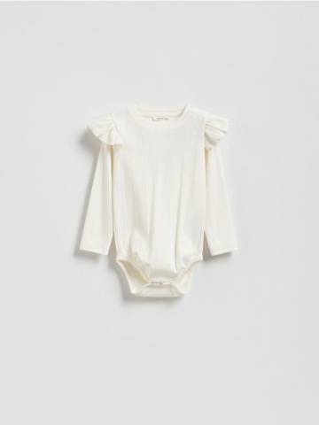 Reserved - Бавовняне боді з оборками - кремовий - 205FU-01X