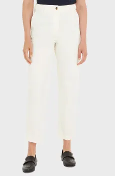 Женские белые чиносы MD TAPERED CHINO Белый XS Tommy Hilfiger WW0WW38731