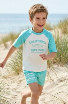 Плавки з написом "California Surf Club" - блідо-зелений
