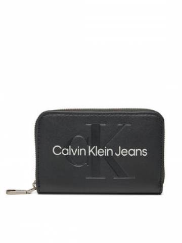 Calvin Klein Jeans Мале жіноче портмоне Zip Around Mono K60K612255 Чорний Calvin Klein Jeans Мале жіноче портмоне Zip Around Mono K60K612255 Чорний