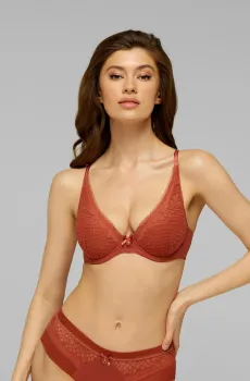 Женский терракотовый бюстгальтер Коричневый 80C MARC&ANDRE S22-0212-VCH-LY