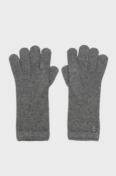 Женские серые перчатки TH MONOGRAM GLOVES Серый S-M Tommy Hilfiger AW0AW16656