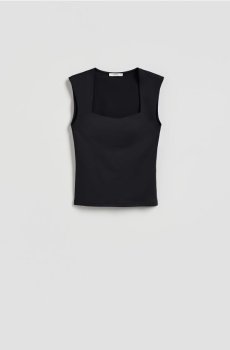 Reserved - Гладкий топ - чорний - 065HT-99X