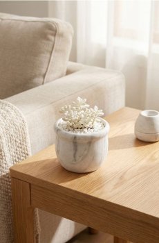 Керамічний горщик з мармуровим візерунком - різнобарвний