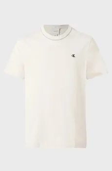 Мужская бежевая футболка CONTRAST Бежевый L Calvin Klein LV04LF223G
