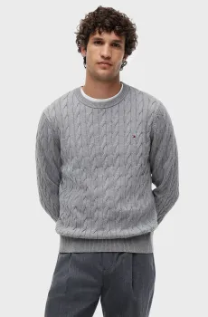 Мужской серый джемпер CLASSIC Серый S Tommy Hilfiger MW0MW33132