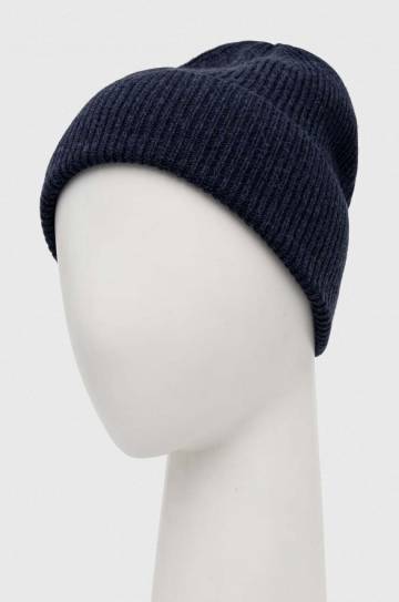 Шерстяная шапка Helly Hansen цвет синий шерсть