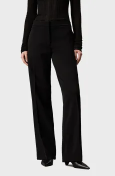 Женские черные брюки WOOL TWILL TUX STRAIGHT LEG Черный 36 Calvin Klein K20K207760