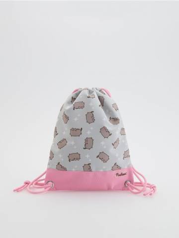 Reserved - Рюкзак-мішок Pusheen - світло-сірий - 564GN-09X