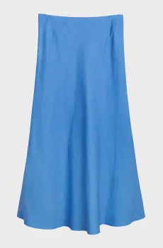Женская синяя льняная юбка LINEN BLEND SKIRT Синий 34 Gant 4400162