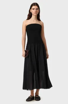 Женское черное платье TEGAN Черный M AllSaints W183DE