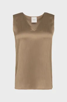 Женский бежевый топ PLISSE Бежевый L Calvin Klein LV044F149G