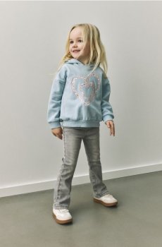 Reserved - Вільна худі з капюшоном - блідо-блакитний - 913HV-05X