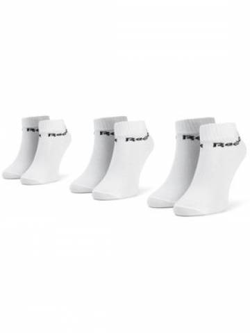 Reebok Набір 3 пар низьких шкарпеток unisex Act Core Ankle Sock 3p FL5227 Білий Reebok Набір 3 пар низьких шкарпеток unisex Act Core Ankle Sock 3p FL5227 Білий