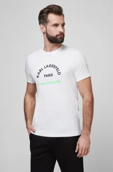 Мужская белая футболка Белый S Karl Lagerfeld 511224.755090;10