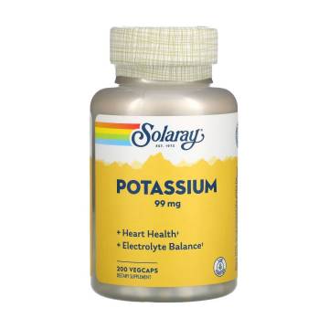 Калий Solaray Potassium 99 мг, 200 капсул
