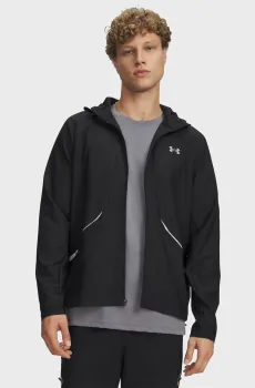 Мужское черное худи UA Unstoppable Woven Jacket-BLK Черный L Under Armour 6014621-002
