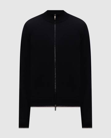 Синий кардиган из шерсти и кашемира